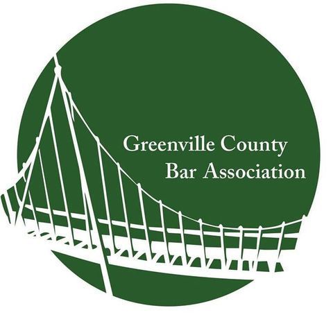 The logo for greenville county bar association shows a bridge.