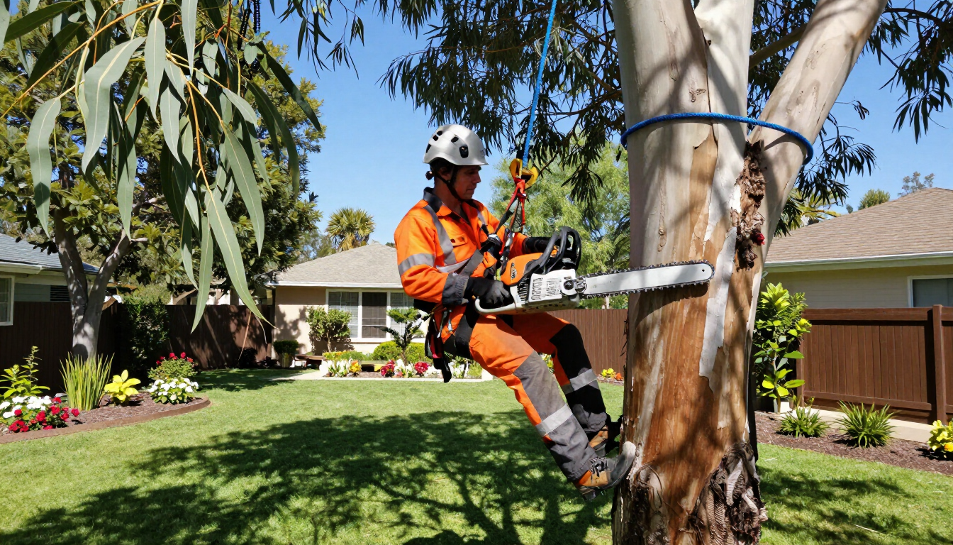 Arborist performing professional pruning