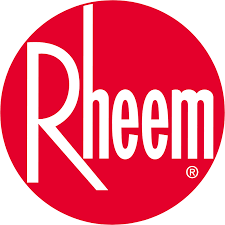 Rheem logo: White text
