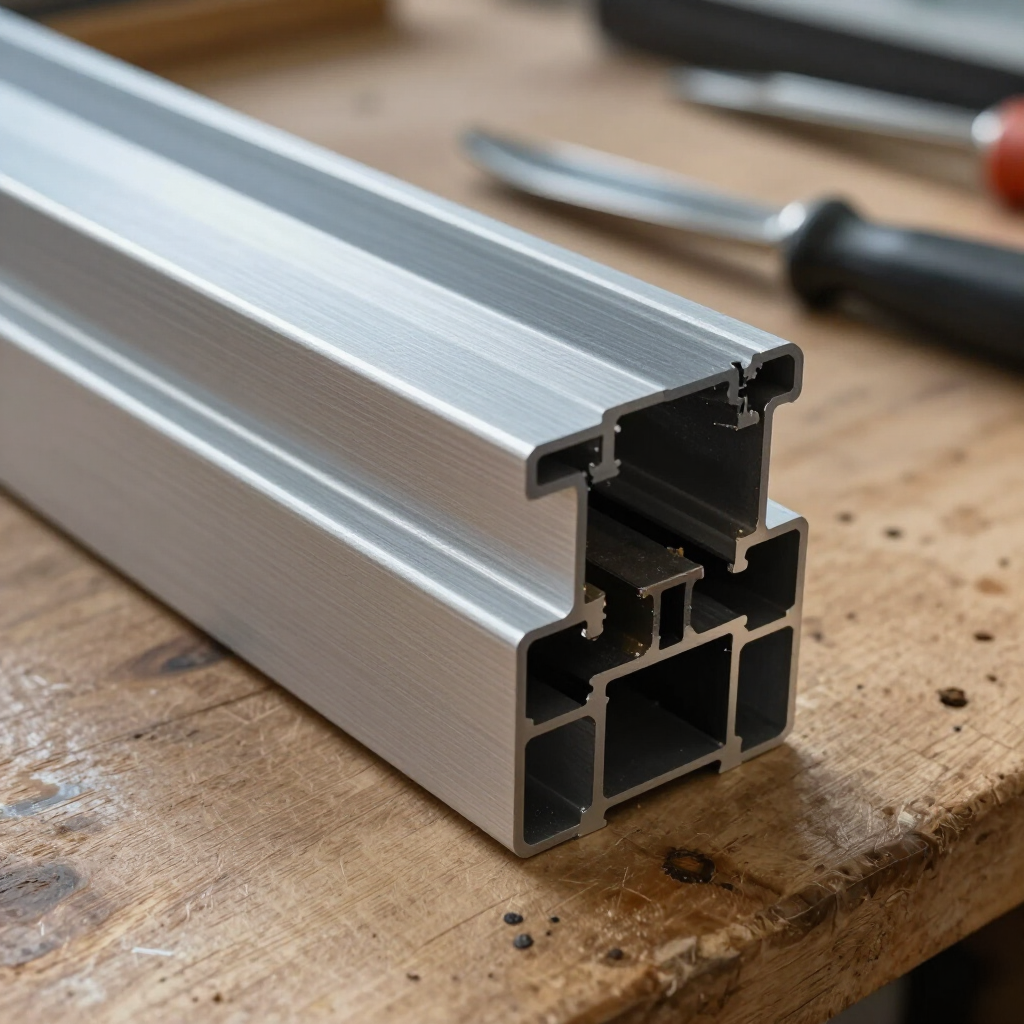 Detalle de perfil de aluminio con terminaci&oacute;n premium