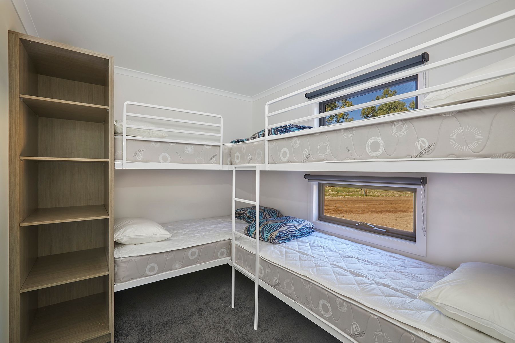 Apex Riverbeach Holiday Park cabin with beds
