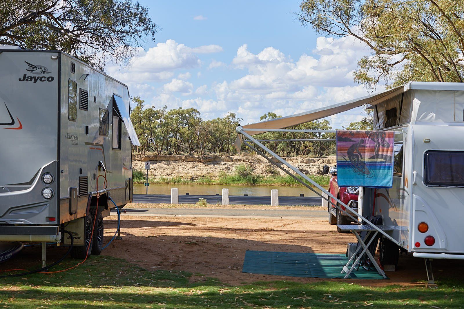 Apex Riverbeach Holiday Park Cabin caravan site by the riverbeach with direct access to the water