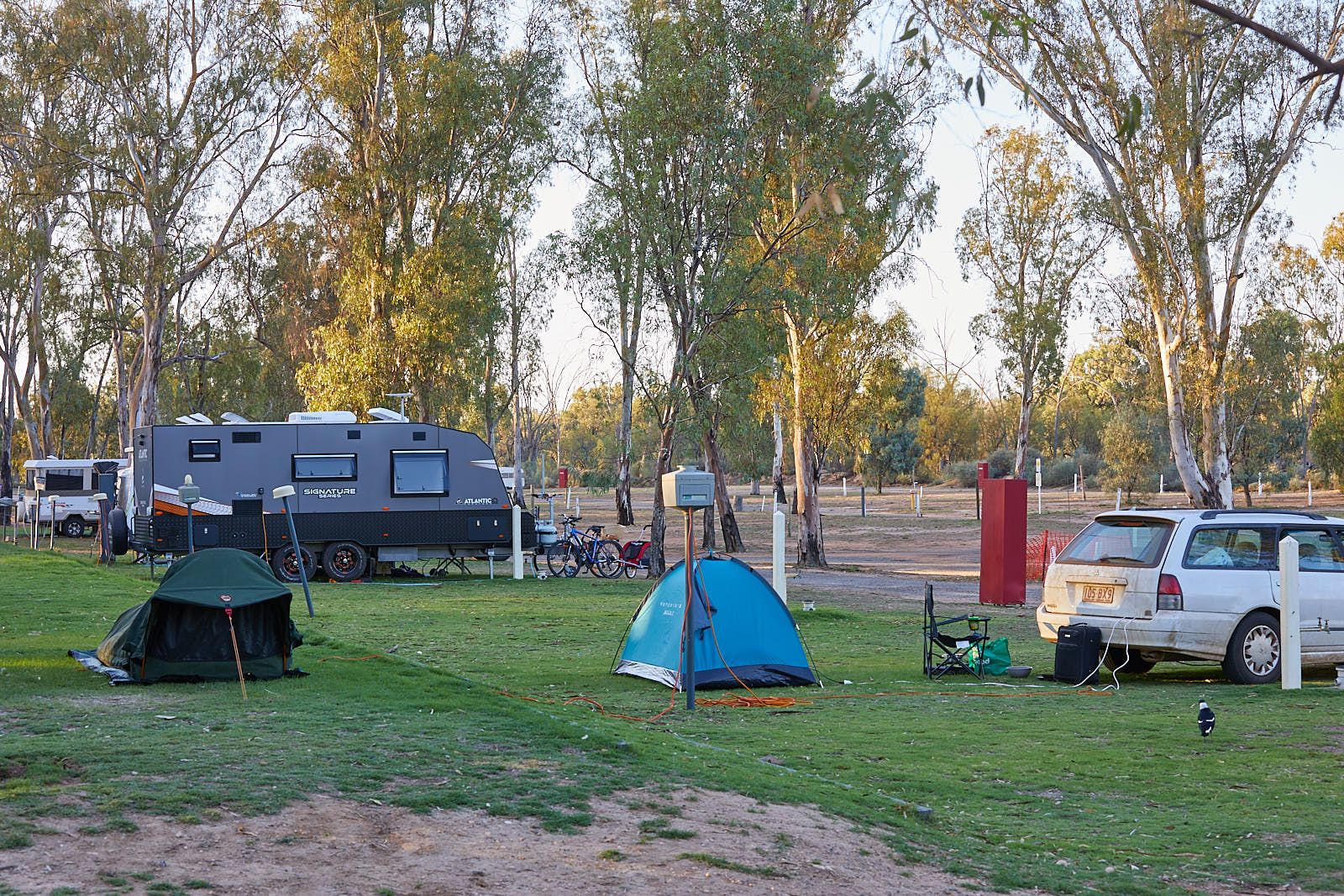 Apex Riverbeach Holiday Park camping with tents or caravan