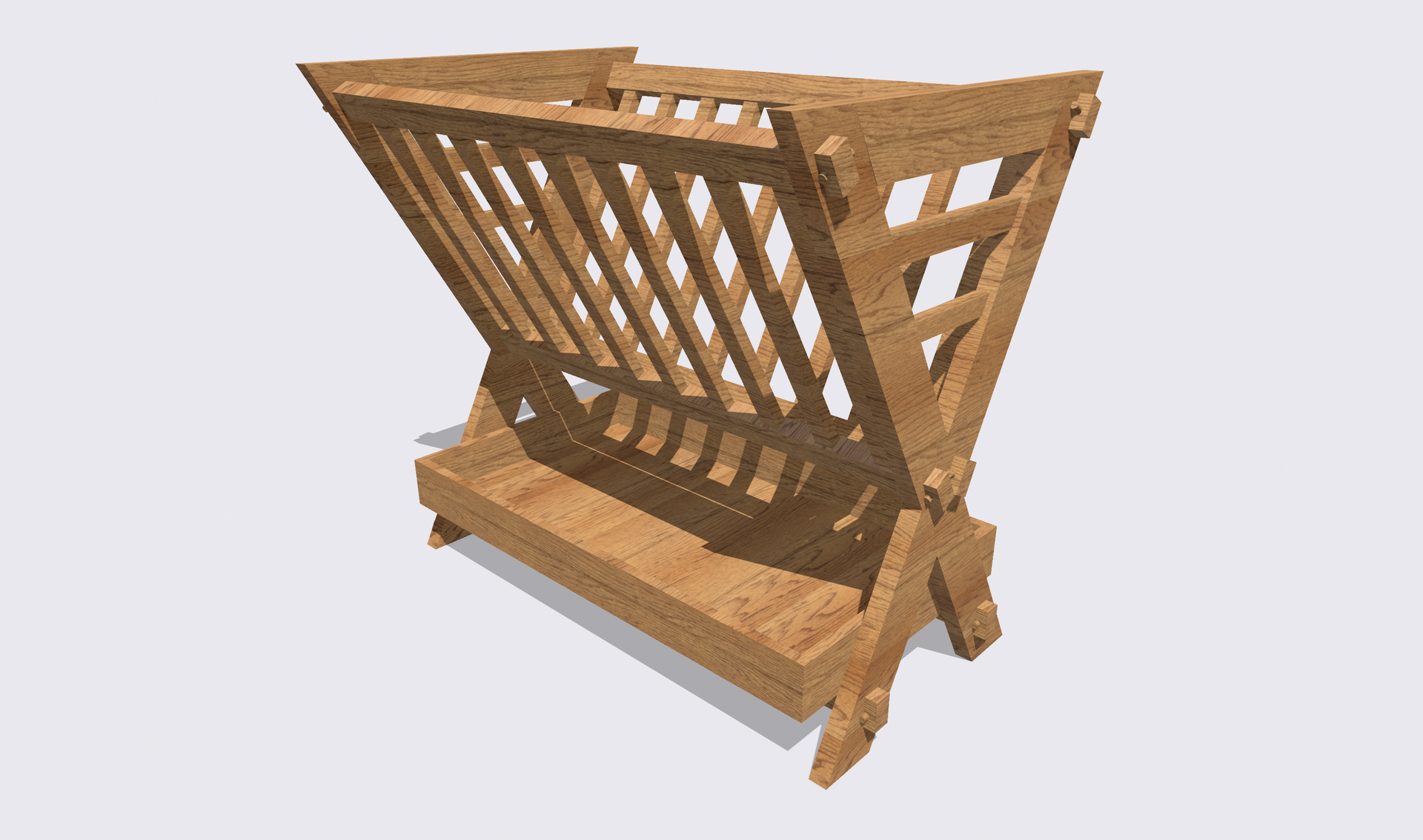 Een houten hooiruif 