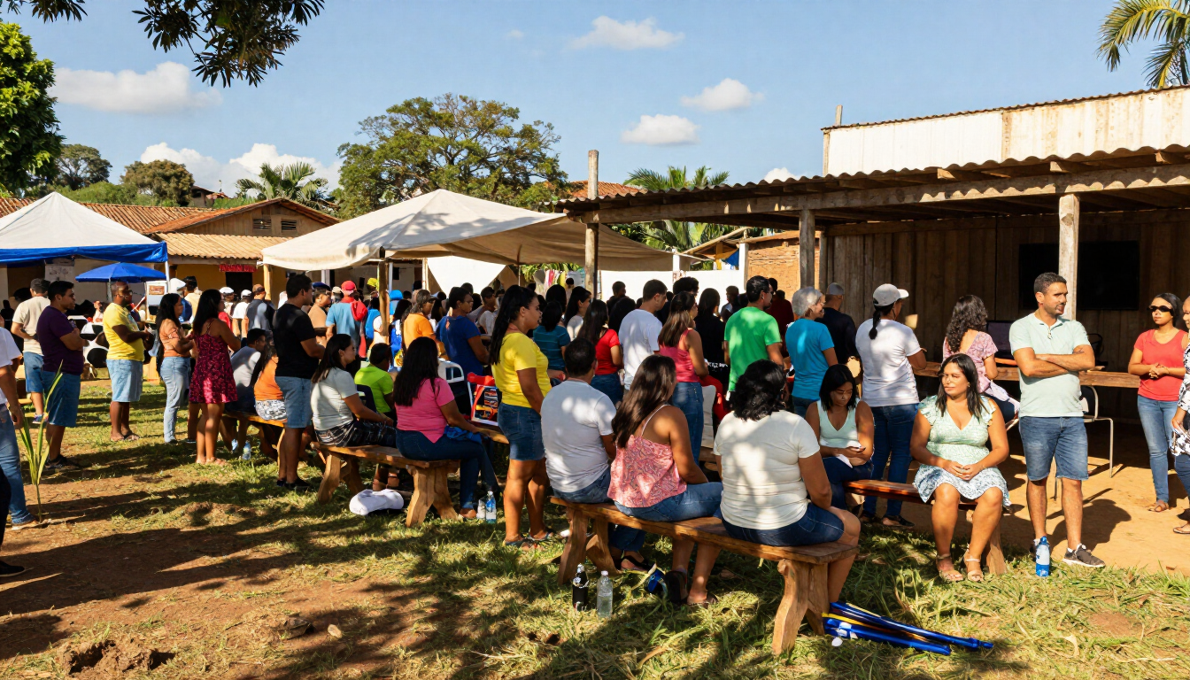 Público e estrutura de evento local