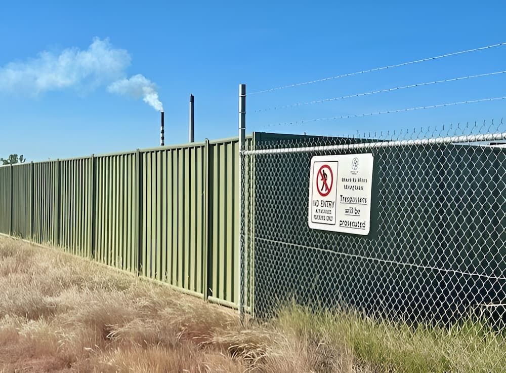A Chain Link Fence With A Sign On It — PH Davie in Cloncurry, QLD