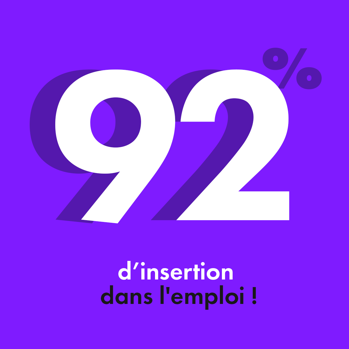 Le numéro 92 est sur fond violet