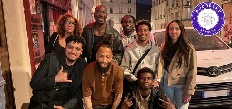 Groupe d'apprenant de Ducretet sortant d'un One Man Show