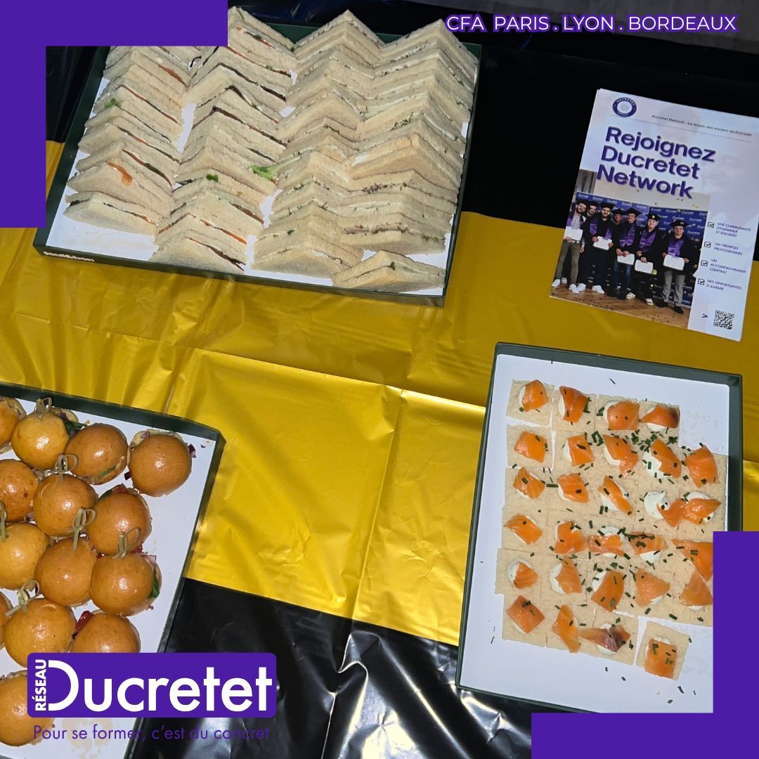 Photo du buffet de la cérémonie de remise des titres du CFA Ducretet de Paris
