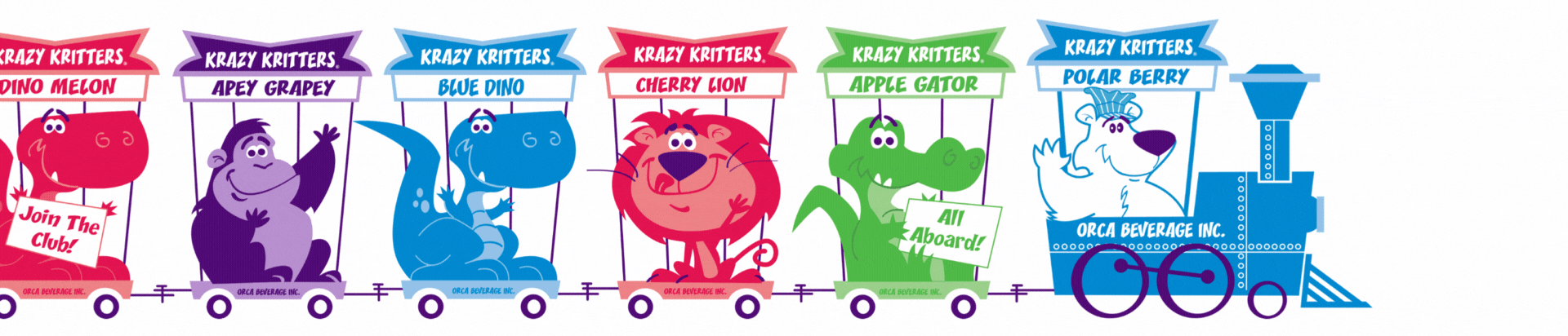 A train with a bunch of monsters on it