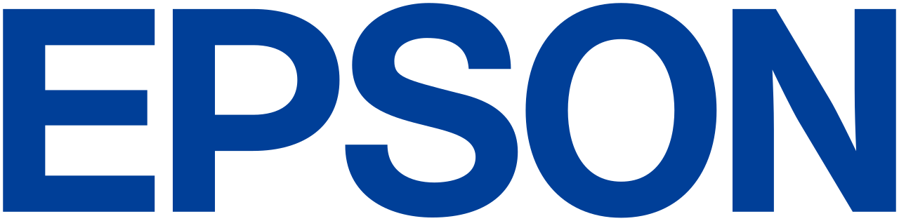 Logo EPSON blu su sfondo bianco