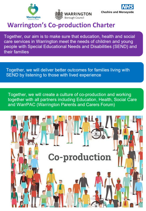 Warrington's Coproduction Charter - working together with education, health and care