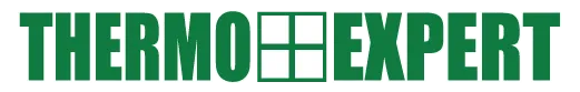 THERMOEXPERT logo in green with a four-pane window icon in the wordmark