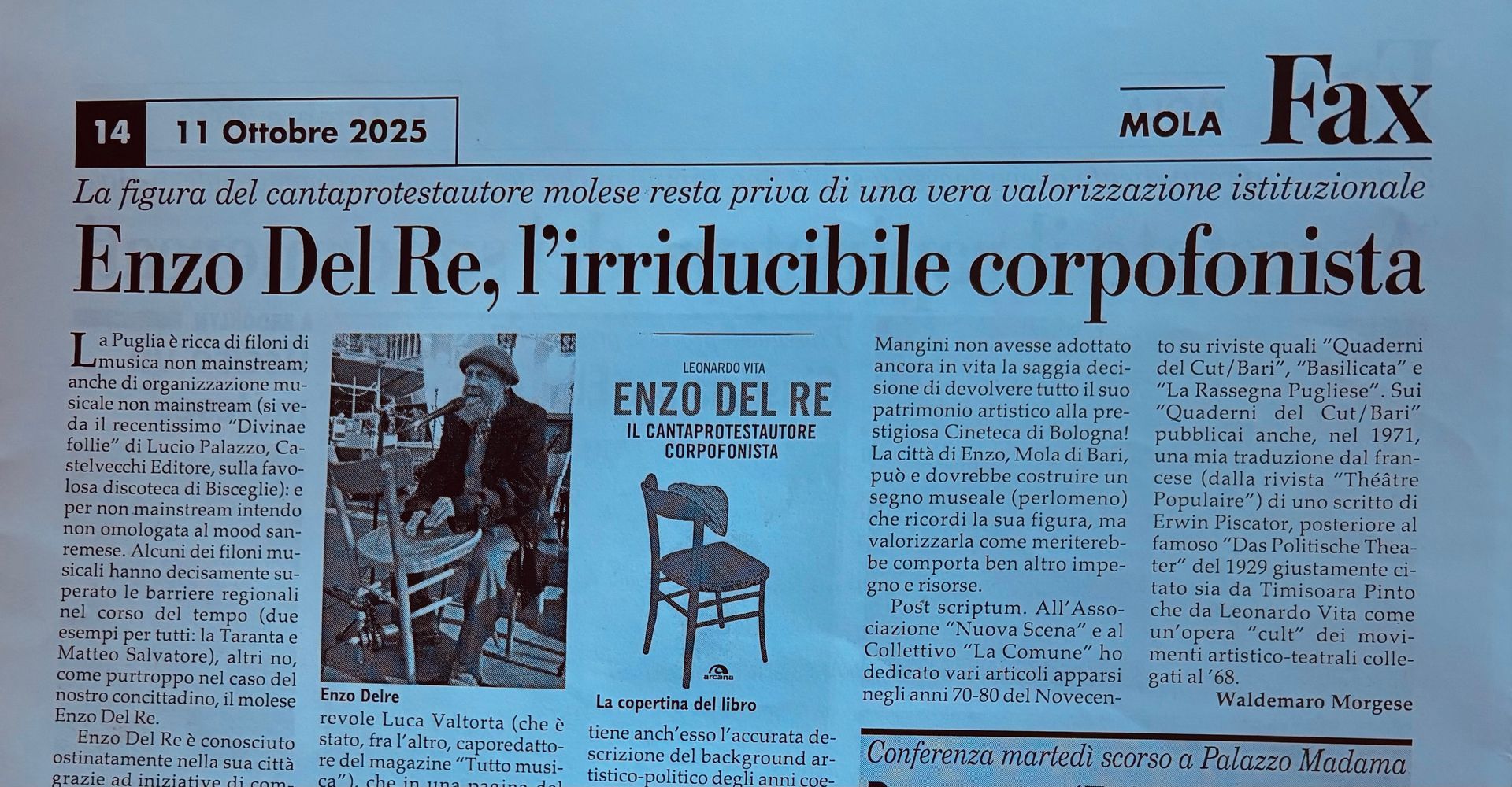 Enzo Del Re, il corpofonista