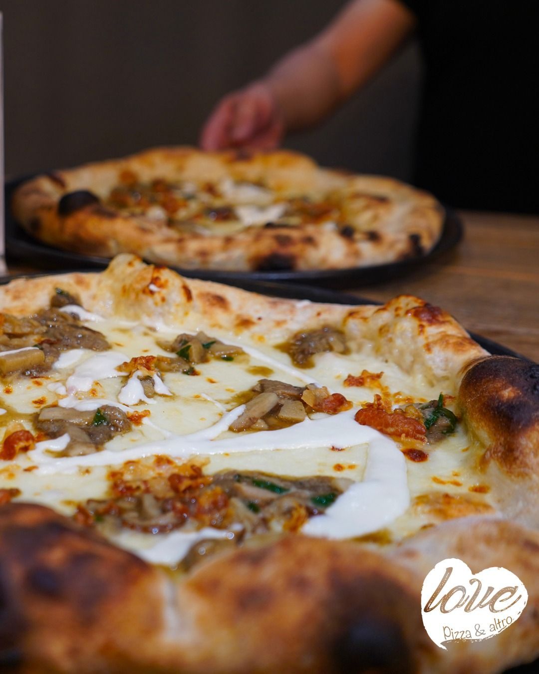 pizza con funghi