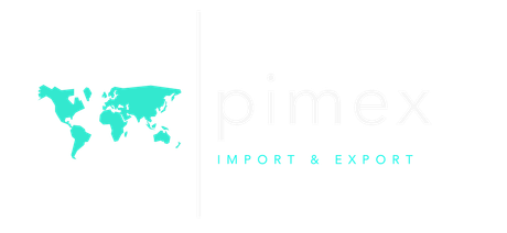 Logo PIMEX; Proyectos de Importación y Exportación, de Pallets a Contenedores...