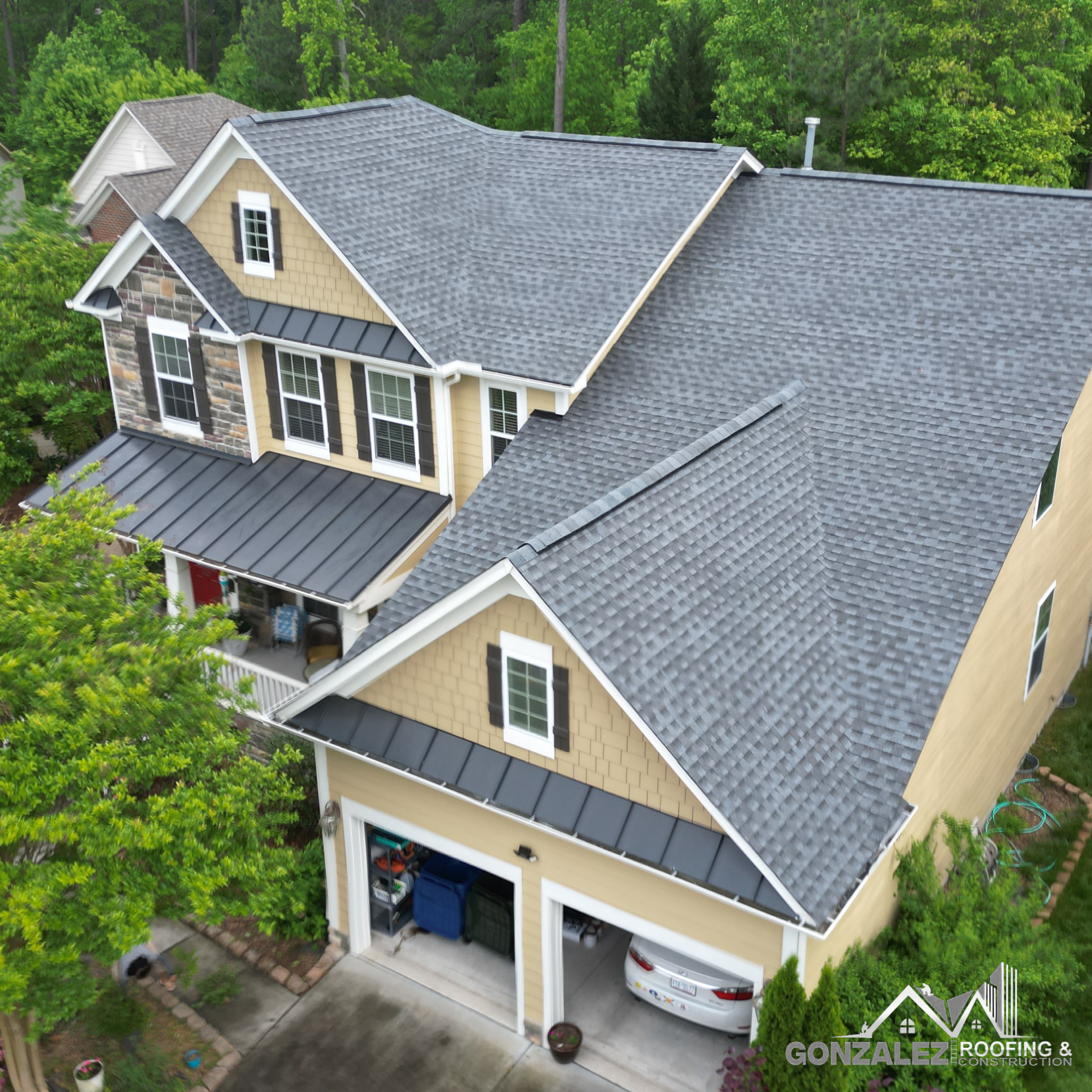 A roof installation in Mebane, NC by Gonzalez Roofing & Construction
