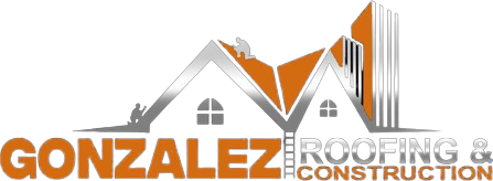 A logo for gonzalez roofing and construction
