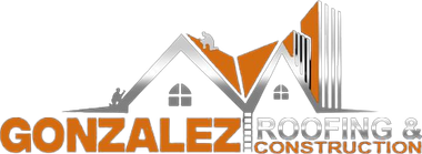A logo for gonzalez roofing and construction