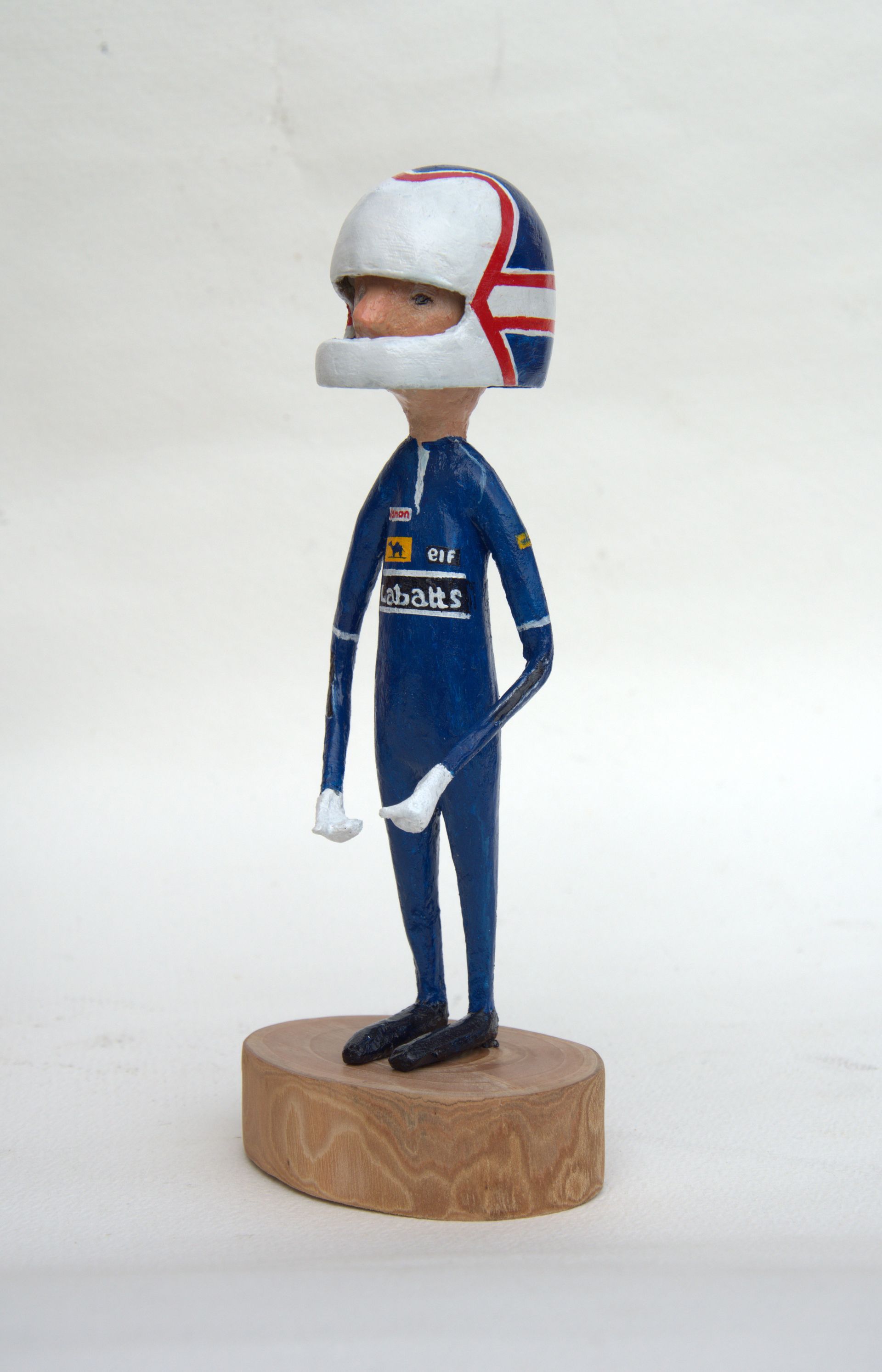 Paper Mache figurine Nigel Mansell Williams Renault