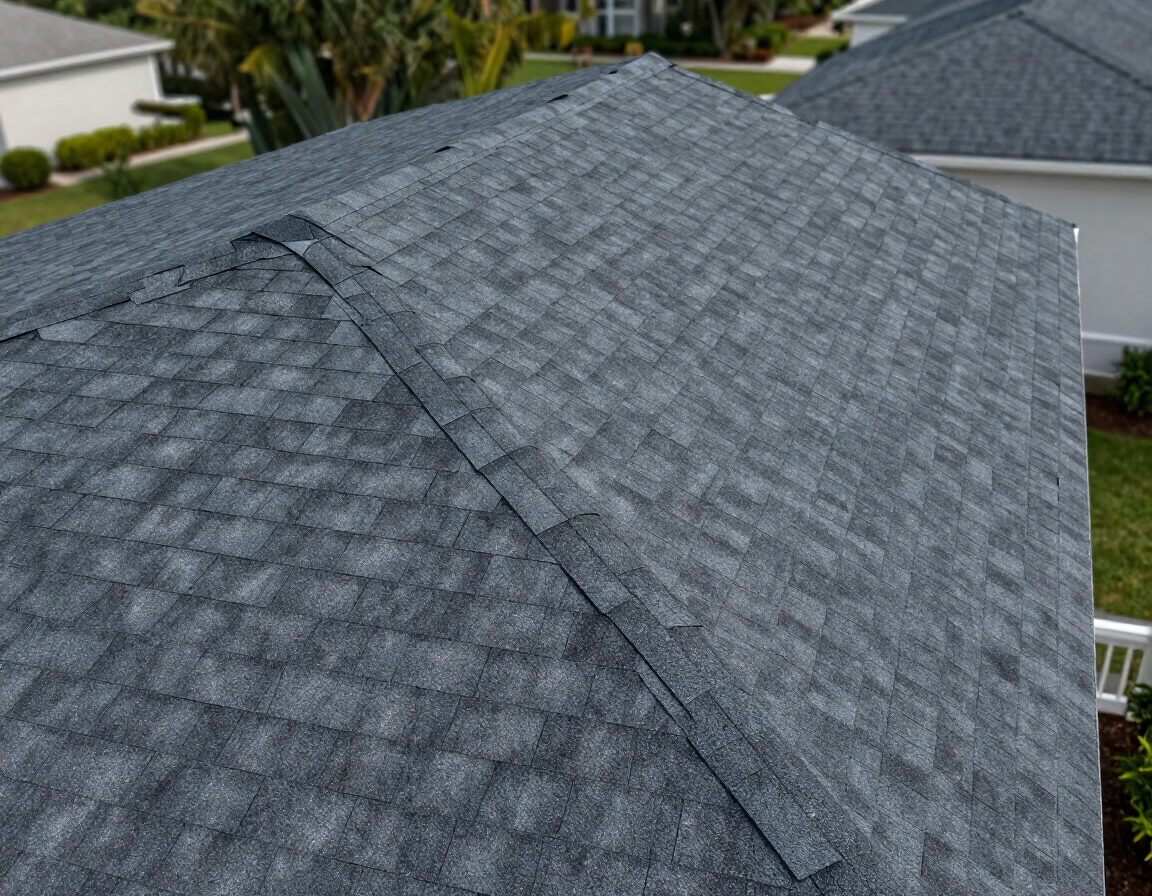 Architectural shingle roof on a Florida home