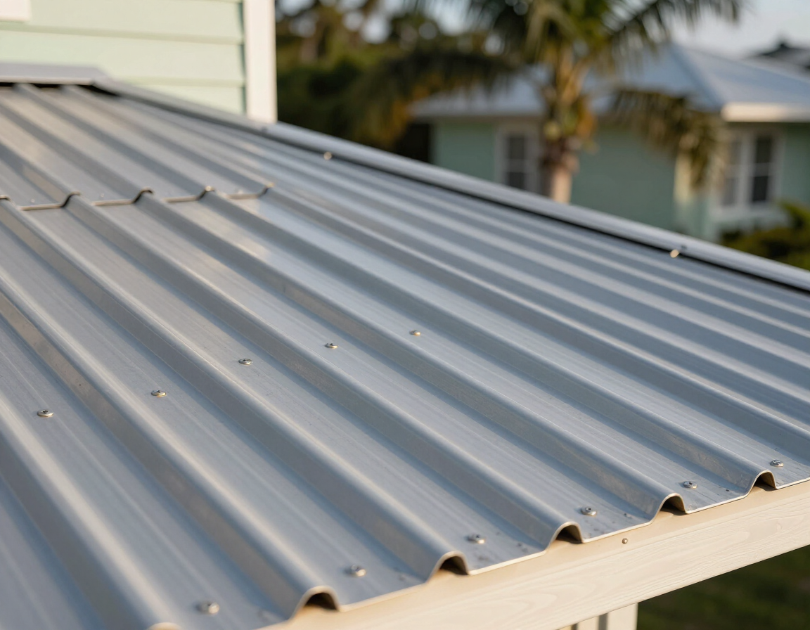 Exposed-fastener metal roofing panels