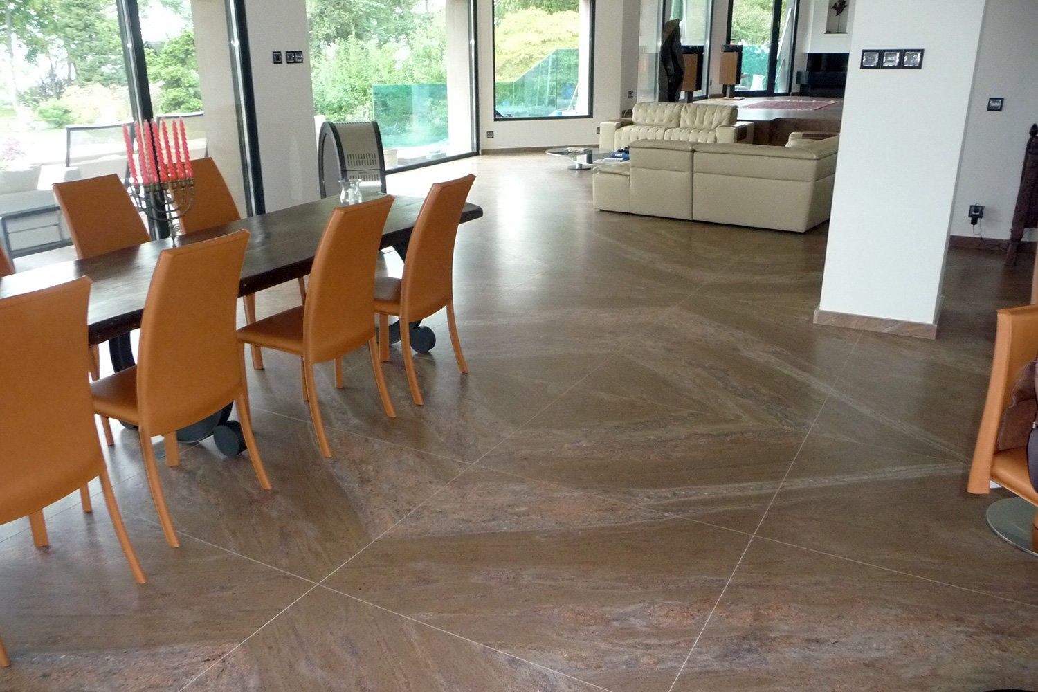 Pavimento di marmo per la zona living
