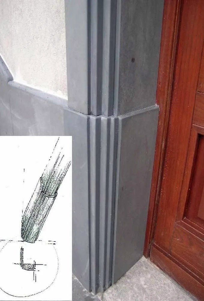 Stonework for exterior door