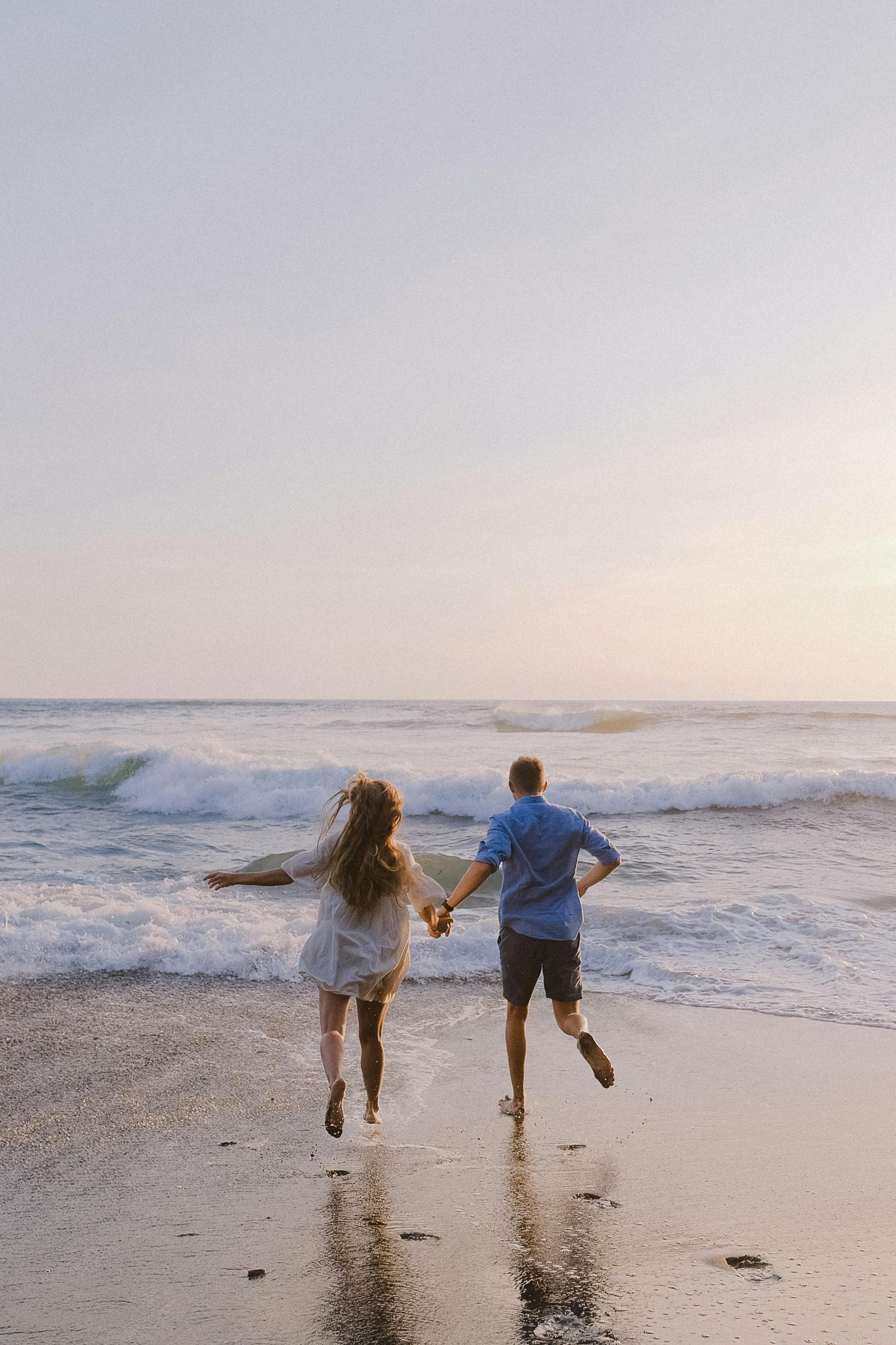 Running on the beach