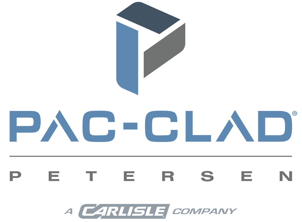 The logo for pac-clad petersen is a carlisle company.