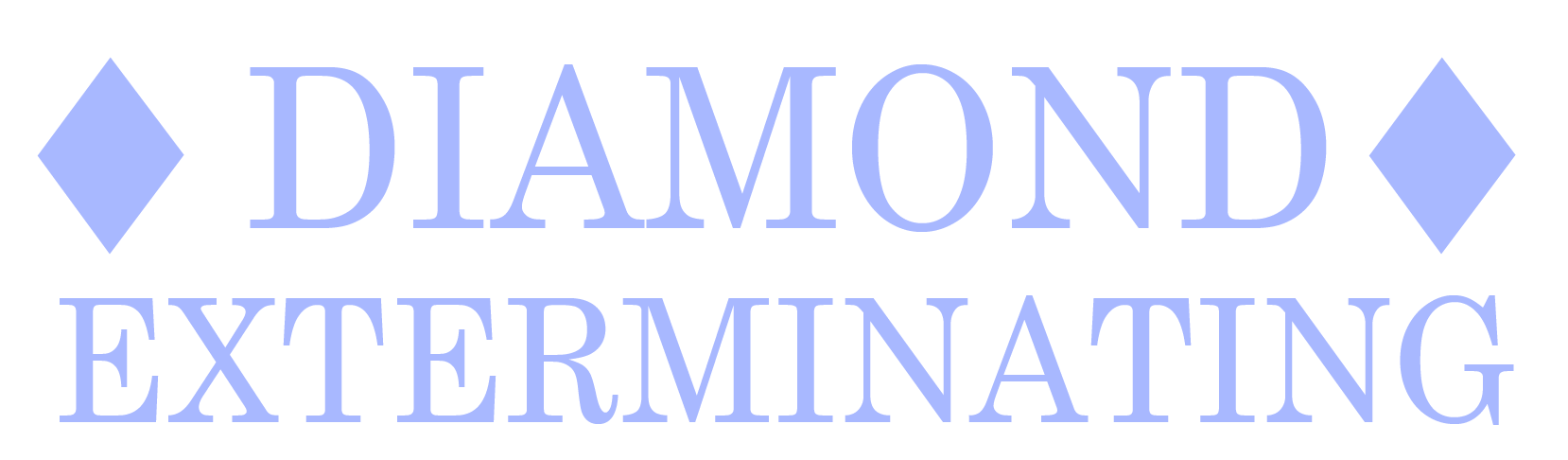 A logo for diamond exterminating with a diamond in the middle