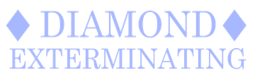 A logo for diamond exterminating with a diamond in the middle