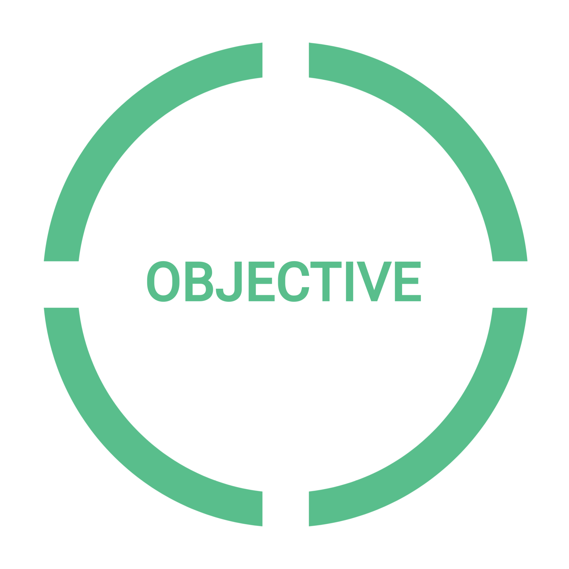 Green circle with breaks, 
