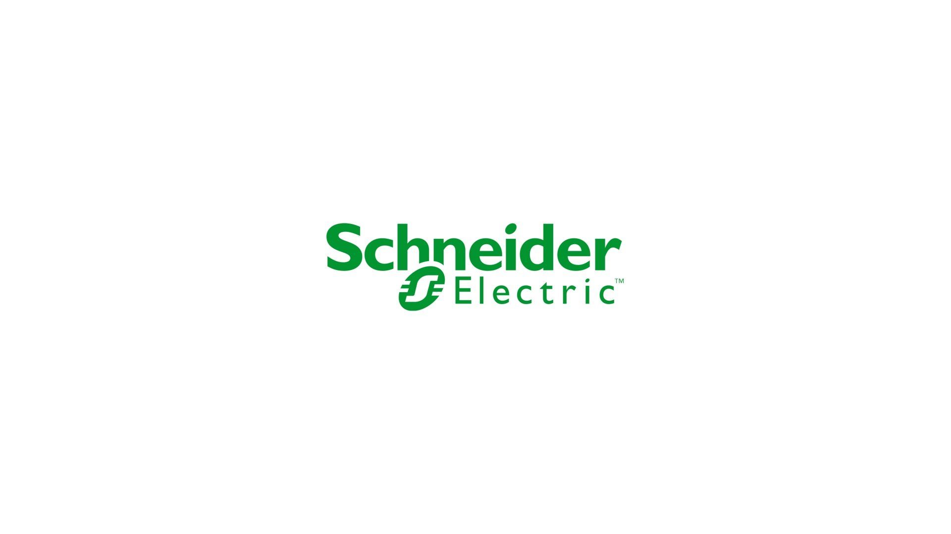 Schneider Electric logo with green text and a stylized 