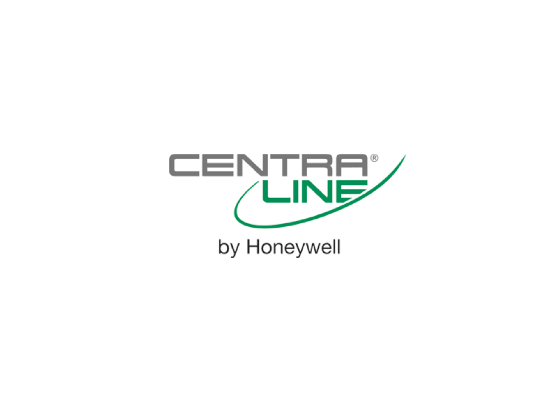 CentraLine by Honeywell logo, gray text with green accents and curved line.