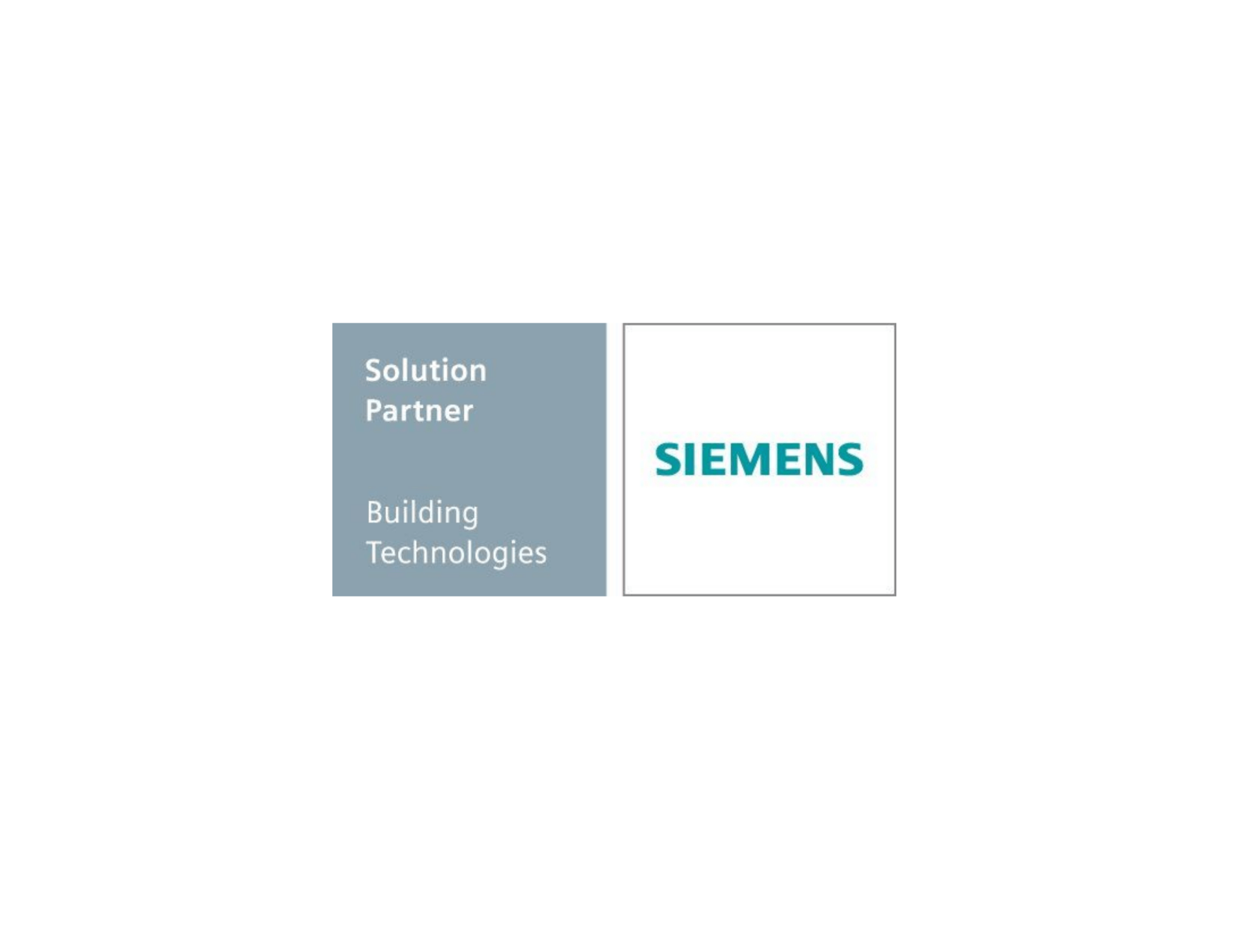 Siemens logo next to a square that reads 