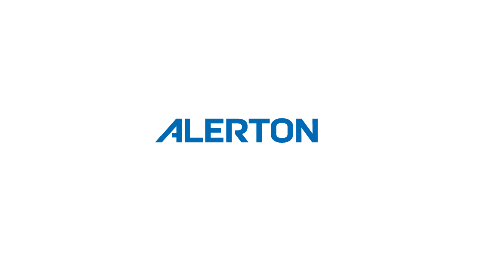 Alerton logo in blue, on a white background.