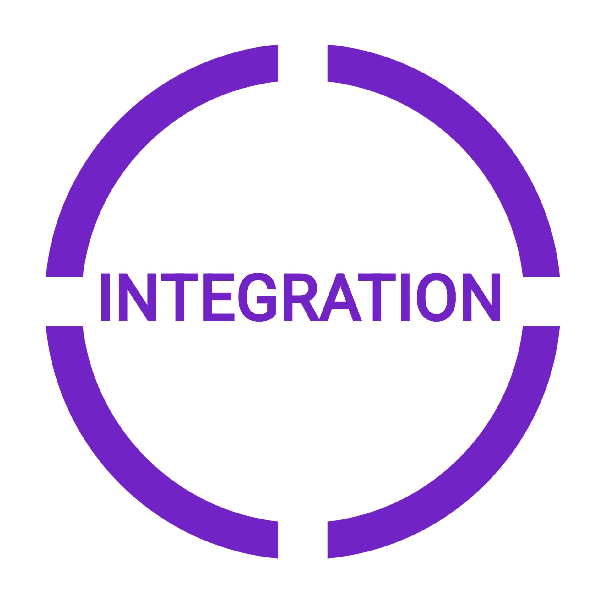 Purple circle with gaps, 
