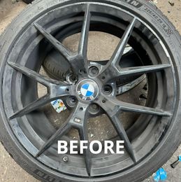Alloy wheel before refurbishment