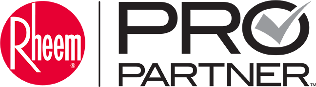 Rheem Pro Partner logo with a red circle and