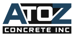 A logo for a company called atoz concrete inc.