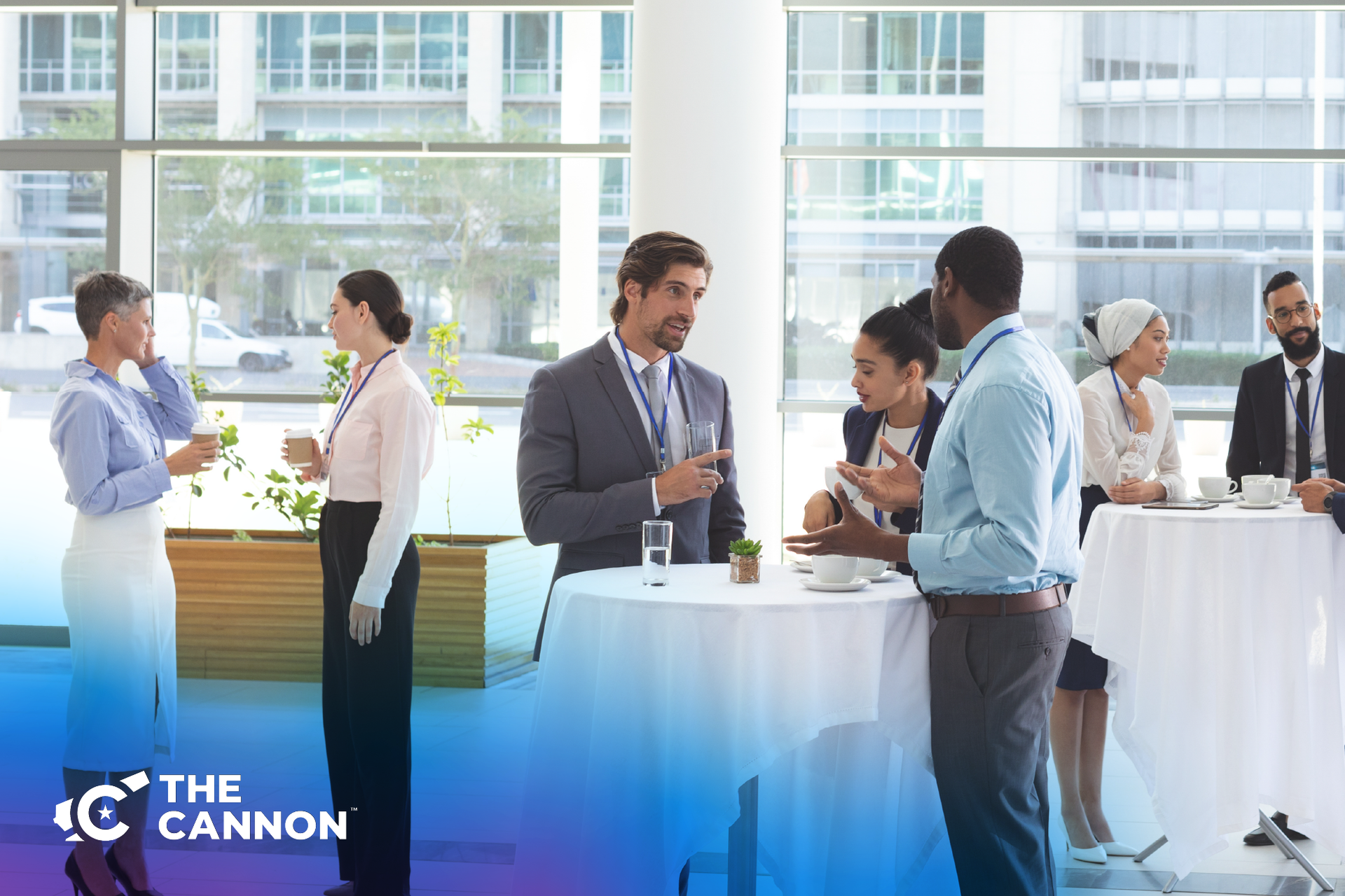 busy networking event