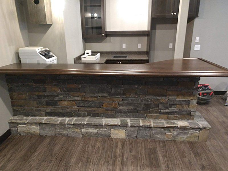 custom wooden bartop