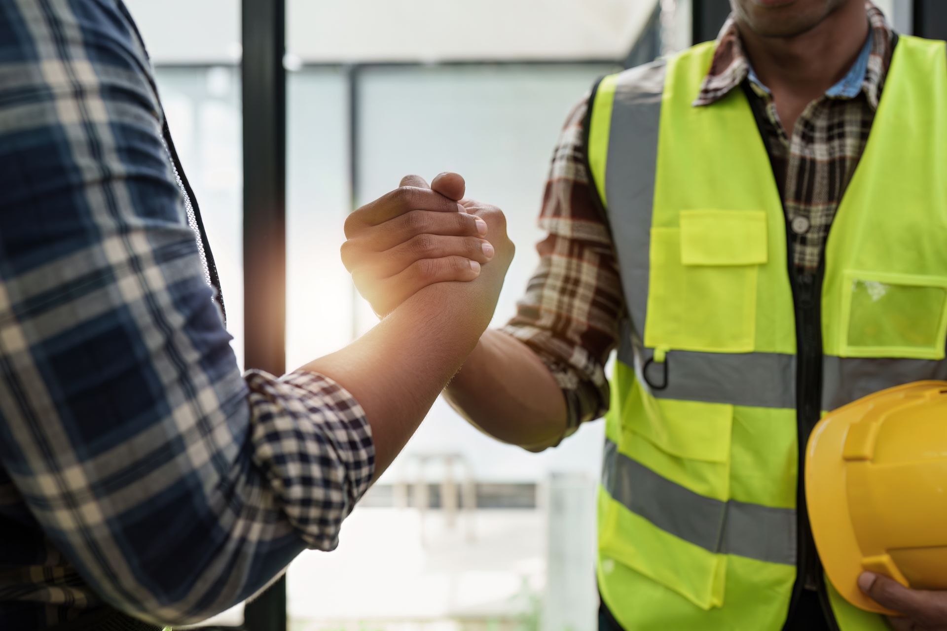 Two construction workers
