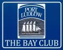 Home Port Ludlow Bay Club logo: blue sign with white sailboat and text