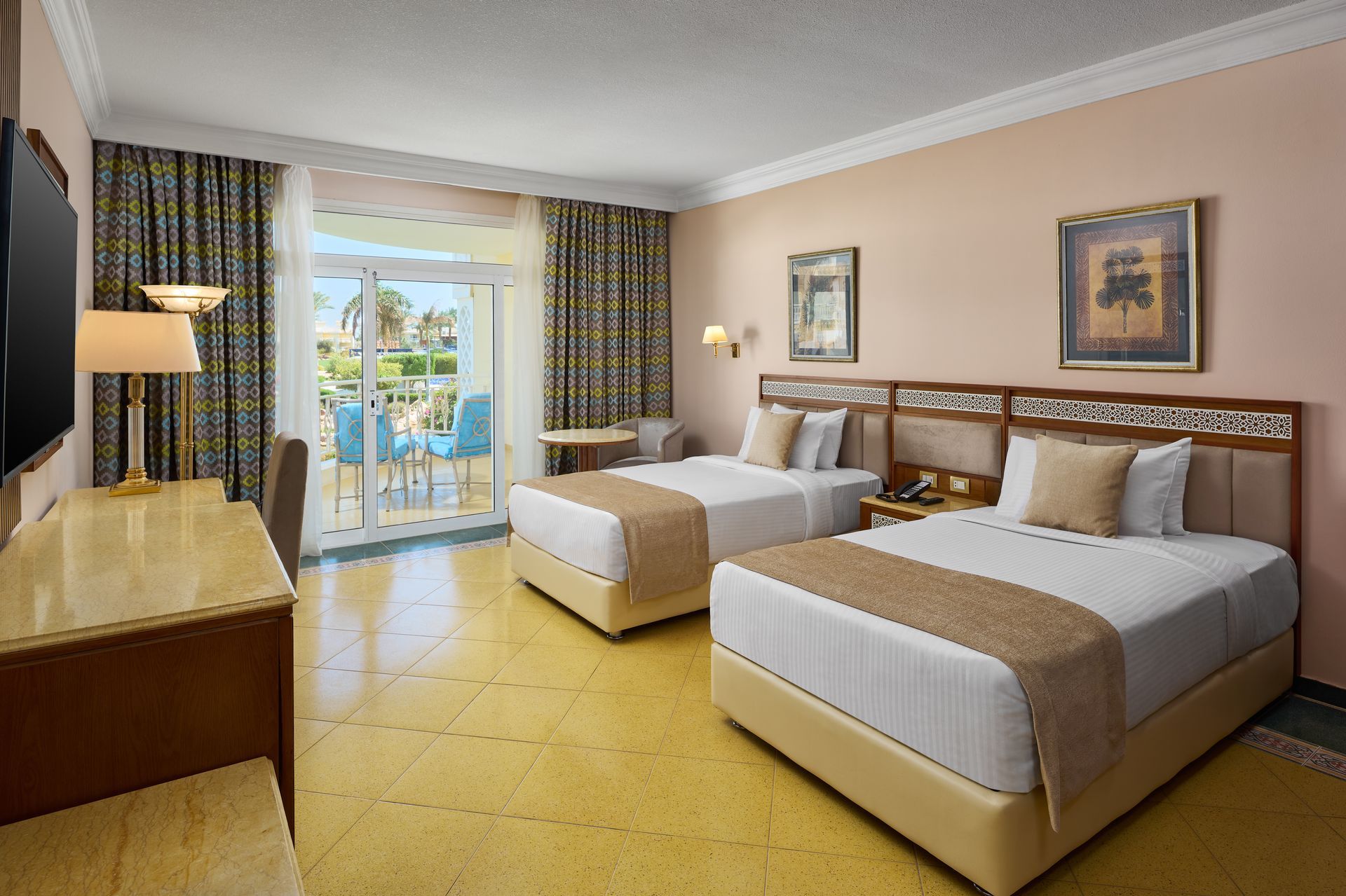 Elite room at Palm Royale Resort Soma Bay with luxury amenities