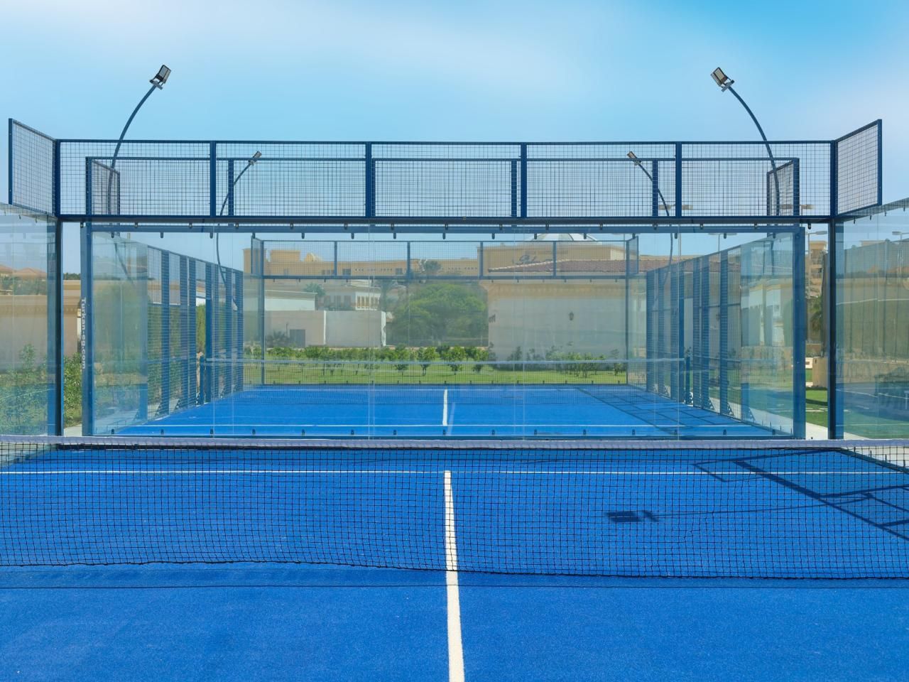 Paddle court facilities at Palm Royale Resort Soma Bay