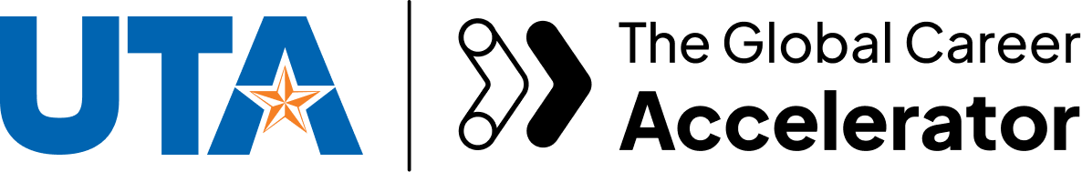UT Arlington Logo and The Global Career Accelerator logos