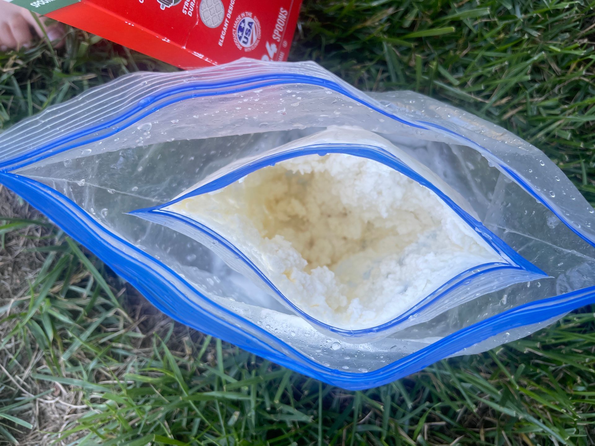 Making ice cream to demonstrate heating, cooling, matter and states of matter.