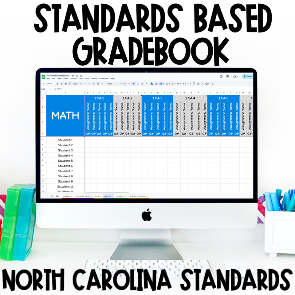 Standards based grade book cover.